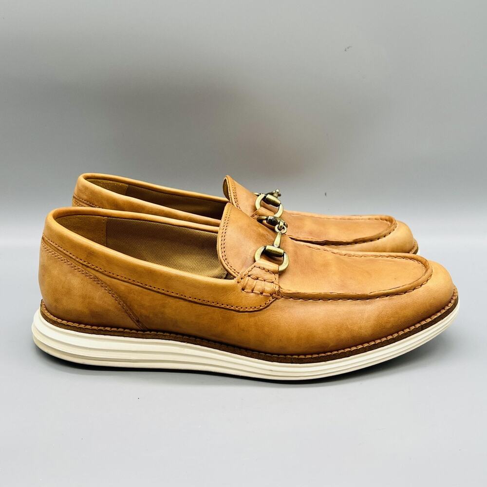 Cole Haan Shoes Mens 8 Brown Leather Grand OS Loafers Slip On Casual Comfort